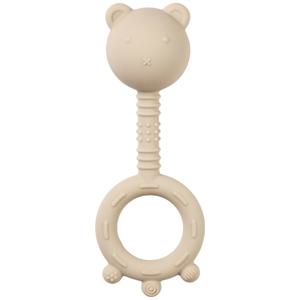Nattou Soft Silicone Skallra med bitring Clay produkt bild