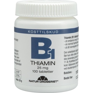 Natur Drogeriet B1 Thiamin 25 mg 100 stk. produktbillede