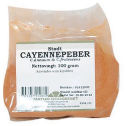 Natur-Drogeriet Cayennepeber Stødt   100 g produktbillede