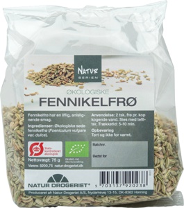 Natur Drogeriet Fennikel hele frø Ø 75 g produktbillede