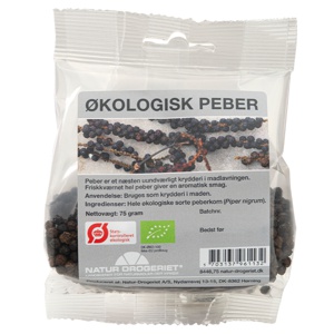 Natur Drogeriet Peber sort hel Ø 75 g produktbillede