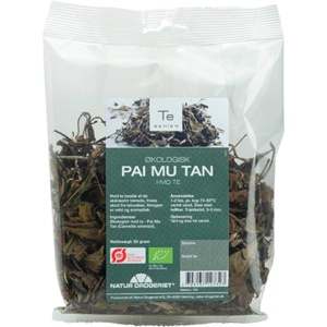 Hvid te (Pai Mu Tan) Ø 50g. produktbillede