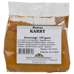 Natur-Drogeriet Karry Madras Stærk   100 g produktbillede