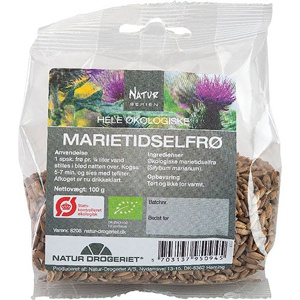 Natur-Drogeriet Marietidsel Hel Økologisk M.aftagelig Etiket   100 g produktbillede