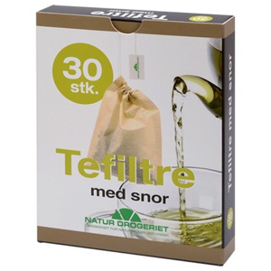 Natur-Drogeriet Tefiltre med snor - 30 stk produktbillede