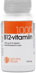 Natura Media B12 1000mcg N120 toote pilt