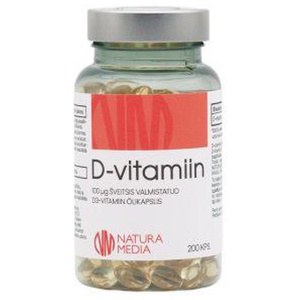 Natura Media D vitamiini õlikapslid 100mcg 4000IU N200 toote pilt