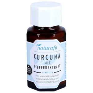 NATURAFIT Curcuma mit Pfeffer Kapseln Produktbild