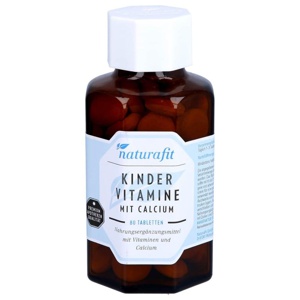 NATURAFIT Kindervitamine m.Calcium Lutschtabletten Produktbild