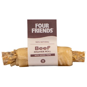 Natural Chews Beef Rawhide Roll with Tripe till Hund - 13 cm produkt bild