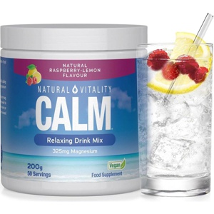 Natural Vitality Calm Relaxing Drink Mix Raspberry Lemon Flavour 200g product image