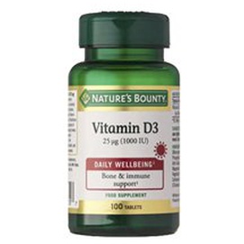 Nature's Bounty Vitamin D3 1000 Iu 100 Tablets Produktbild