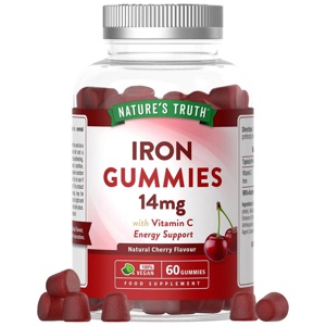 Nature's Truth Cherry Flavour Iron Gummies 14mg 60 Pack product image