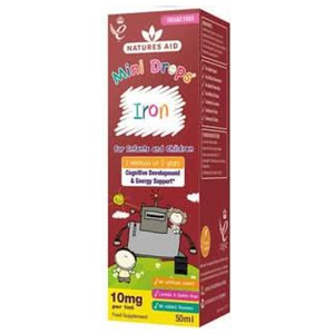 Mini Drops Iron - 50ml - Natures Aid product image
