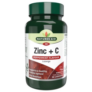 Natures Aid Zinc Lozenge (Peppermint) with Rosehip + Vitamin C product image