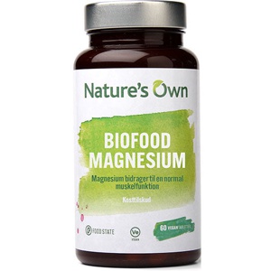 Natures Own Biofood Magnesium   60 tabletter produktbillede