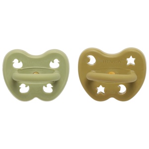 Naturgumminapp - Golden Honey & Tan Beige Rund 2-pack - Hevea produkt bild