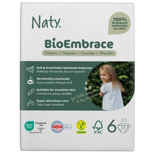 Naty BioEmbrace Blöjor Storlek 6, 17 st produkt bild