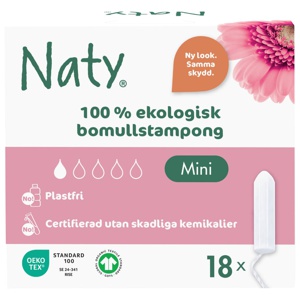 Naty Tampong Mini 18 st produkt bild
