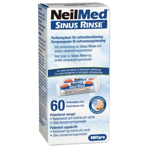 NeilMed Sinus Rinse porsjonsposer med salt refill 60 stk produktbilde