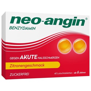 NEO-ANGIN Benzydamin akute Halsschmerzen Zitrone Produktbild