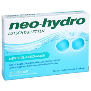NEO-HYDRO Lutschtabletten Menthol zuckerfrei Produktbild
