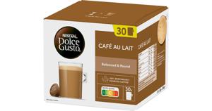 Nescafé Dolce Gusto Café Au Lait, Kaffekapslar, Cafe au lait, Dolce Gusto, 30 koppar, Multifärg, Nescafé produkt bild