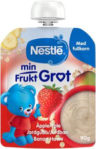 Nestlé Min Fruktgröt Äpple Jordgubb Banan 90 g produkt bild