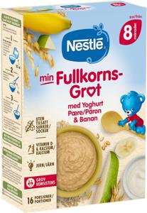 Nestlé Min Fullkornsgröt med Yoghurt, Päron & Banan 8M 410 g produkt bild