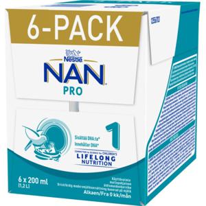 Nestlé NAN 1 PRO från nyfödd 6 x 200ml produkt bild