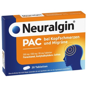 NEURALGIN PAC bei Kopfschmerzen und Migräne Tabl. Produktbild
