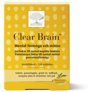 New Nordic Clear Brain 120 tabletter produkt bild