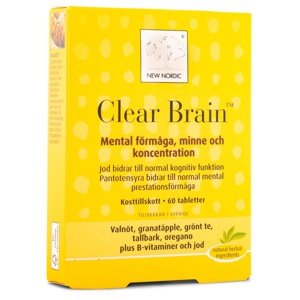 New Nordic Clear Brain 60 tabletter produktbillede