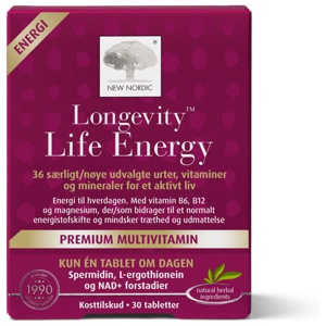 New Nordic Longevity Life Energy 30 tabl. produktbillede