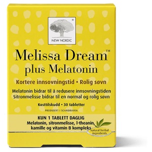 New Nordic Melissa Dream plus Melatonin 30 stk produktbilde