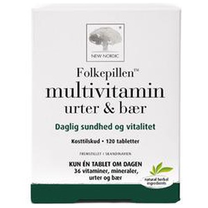 New Nordic Multivitamin Folkepillen - 120 tabl. produktbillede