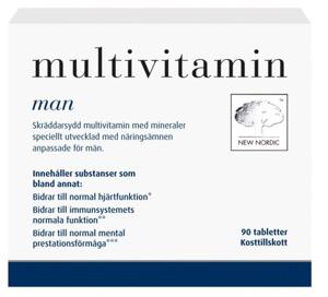 New Nordic Multivitamin Man 90 tabletter produkt bild
