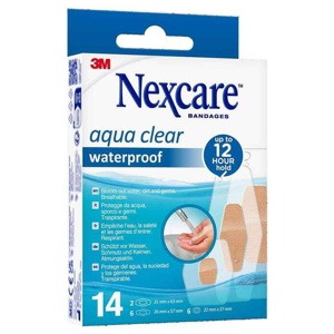Nexcare Aqua Clear waterproof assortiert 3 Größen, 14 St Pflaster Produktbild