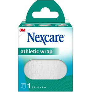 Nexcare Athletic Wrap støttebandasje 7,5cmx3m hvit 1 stk produktbilde