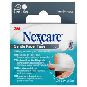 Nexcare Gentle Paper Tape 5 cmx5 m weiß Rolle, 1 St Pflaster Produktbild