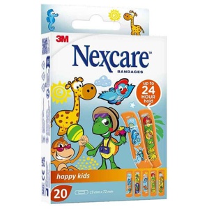 Nexcare Happy Kids 19x72 mm Pflasterstrips, 20 St Pflaster Produktbild