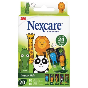 Nexcare Happy Kids Animals plaster, 20 stk. produktbilde
