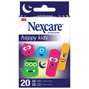 Nexcare Happy Kids Monster plaster 20 stk produktbilde