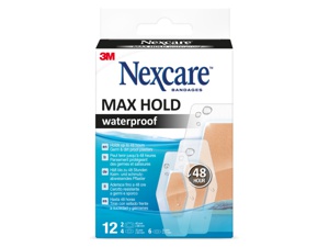Nexcare Max Hold Waterproof plaster 12 stk produktbilde