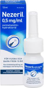 Nezeril, nässpray, lösning 0,5 mg/ml, 7,5 ml