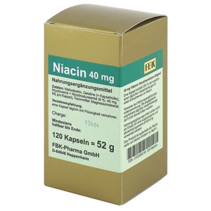 Niacin 40 mg pro Kapsel, 120 St Kapseln Produktbild