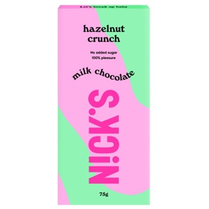 Nicks Milk Chocolate Hazelnut crunch 75 g produktbillede