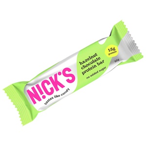 Nicks Protein Bar Hasselnød chokolade 1 stk produktbillede