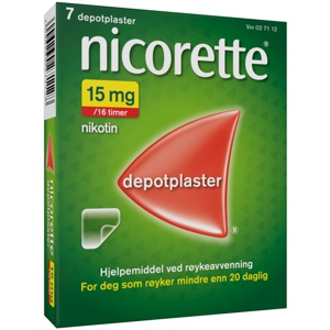 Nicorette 15 mg/16 timer depotplaster 7 stk produktbilde