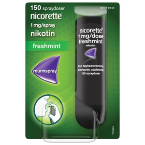 Nicorette 1mg/dose munnspray freshmint 150 doser produktbilde